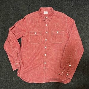 J. Crew Red Casual Button Down Shirt